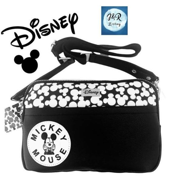 Disney Bags Disney Womens Black Mickey Mouse Leather Crossbody Purse Os Poshmark